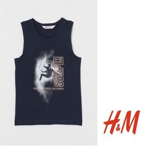 NWT H&M Boys Dark Blue “SURF” Tank Top 10-12Y